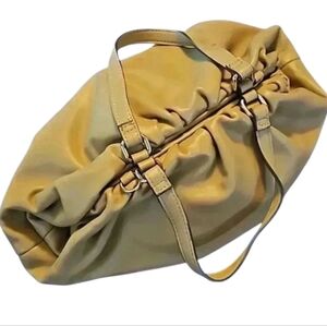INC International Concepts Tan Cream Cloth Interior Satchel